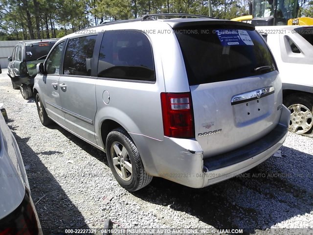 2D8HN54129R661876 - 2009 DODGE GRAND CARAVAN SXT SILVER photo 3