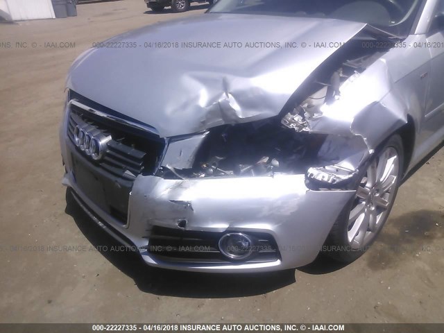 WAUKEAFM6AA041574 - 2010 AUDI A3 PREMIUM PLUS SILVER photo 6