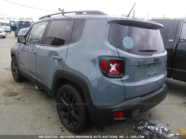 ZACCJABB0HPF24057 - 2017 JEEP RENEGADE LATITUDE GRAY photo 3