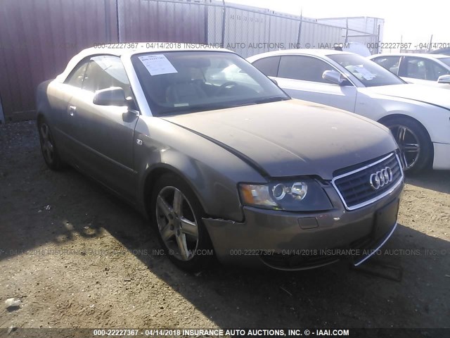 WAUAC48H25K016349 - 2005 AUDI A4 1.8 CABRIOLET SILVER photo 1