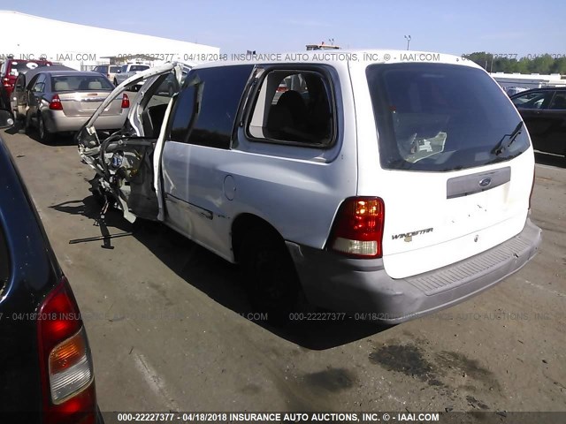 2FMZA51UXXBC16171 - 1999 FORD WINDSTAR WAGON WHITE photo 3