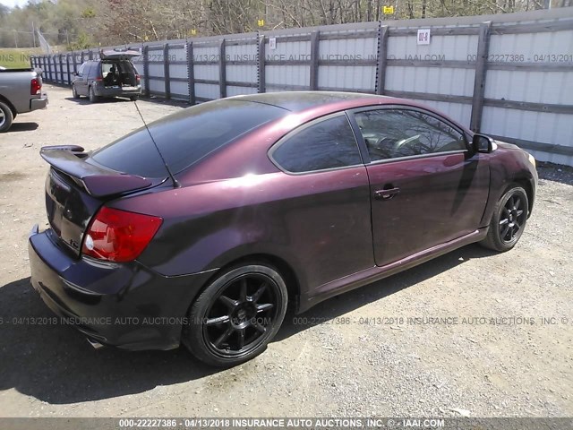 JTKDE177X70156206 - 2007 TOYOTA SCION TC 紫色 照片 4