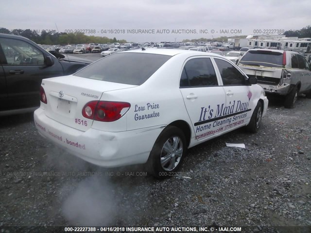 1NXBR32E08Z008446 - 2008 TOYOTA COROLLA CE/LE/S WHITE photo 4