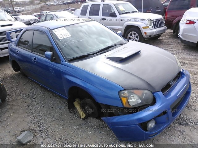 JF1GD296X4G504757 - 2004 SUBARU IMPREZA WRX BLUE photo 1