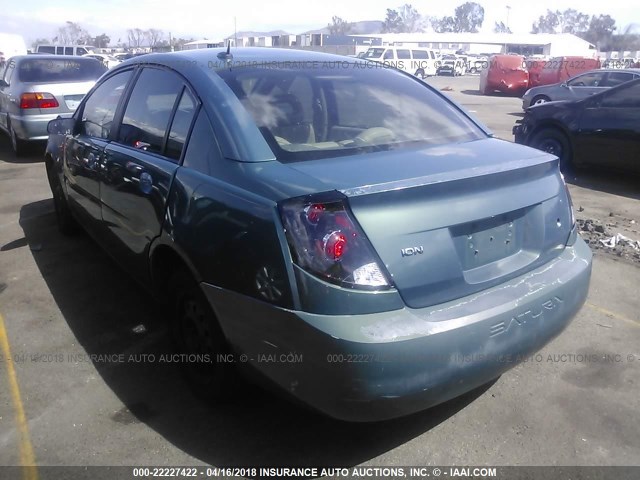 1G8AJ55FX6Z168240 - 2006 SATURN ION LEVEL 2 GREEN photo 3