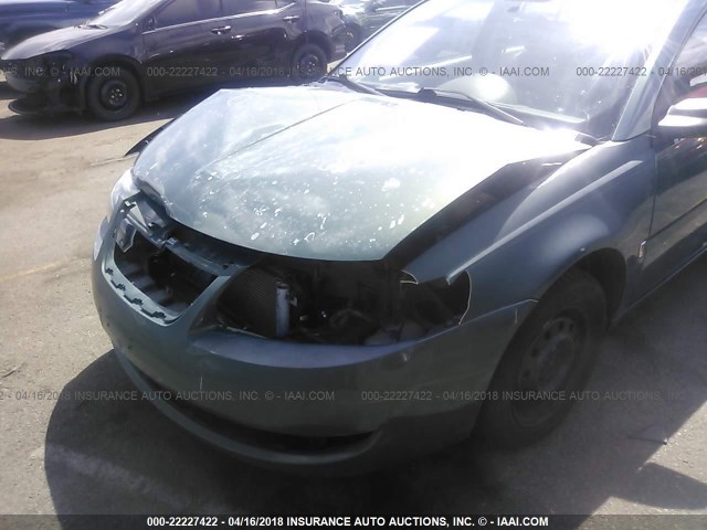 1G8AJ55FX6Z168240 - 2006 SATURN ION LEVEL 2 GREEN photo 6
