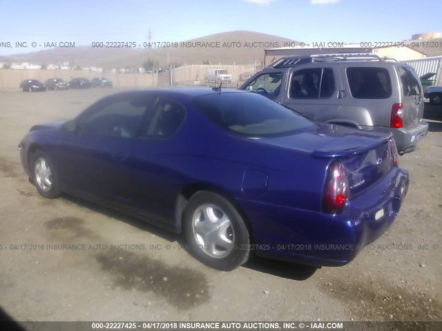 2G1WX15K559143294 - 2005 CHEVROLET MONTE CARLO LT PURPLE photo 3