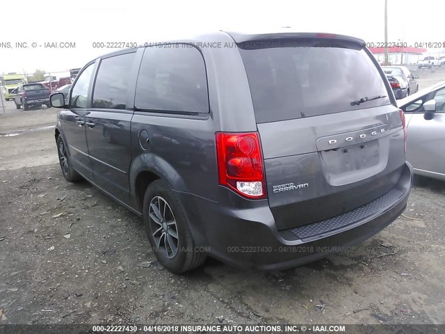 2C4RDGCG3FR524500 - 2015 DODGE GRAND CARAVAN SXT GRAY photo 3