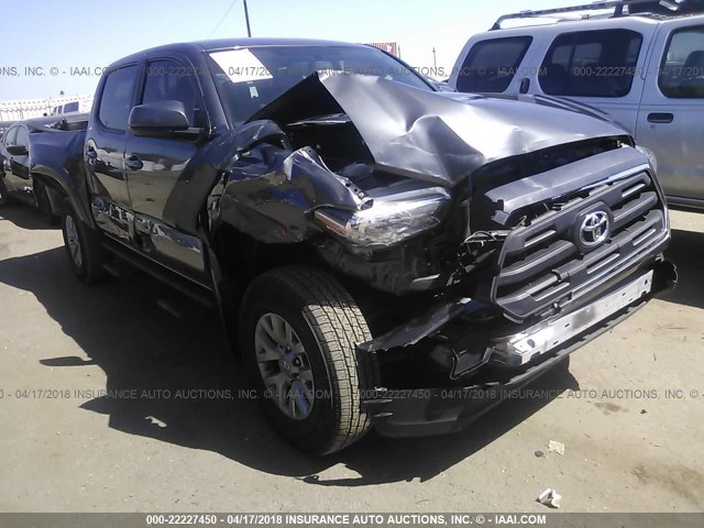 5TFAZ5CNXGX018487 - 2016 TOYOTA TACOMA DBL CAB/SR5/TRD SPORT/OR GRAY photo 1