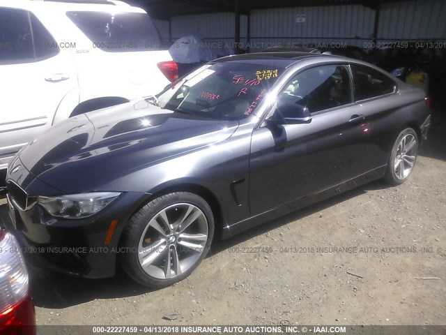 WBA3N7C55EK220631 - 2014 BMW 428 I GRAY photo 2