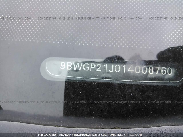 9BWGP21J014008760 - 2001 VOLKSWAGEN GOLF GLS TDI BLUE photo 9