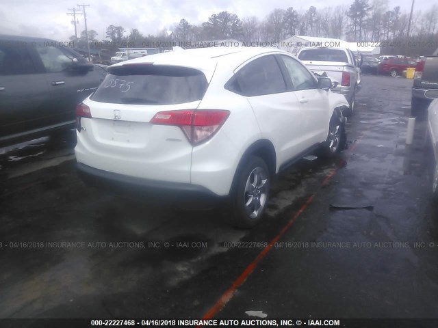 3CZRU6H54GM760352 - 2016 HONDA HR-V EX WHITE photo 4