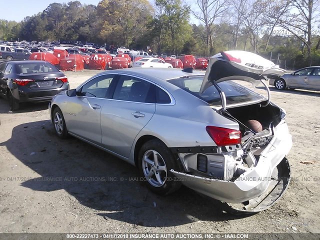 1G1ZB5ST7GF264306 - 2016 CHEVROLET MALIBU LS ვერცხლისფერი ფოტო 3
