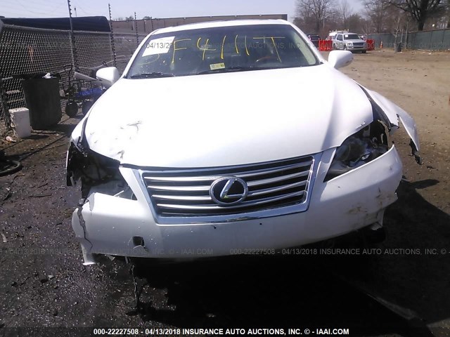 JTHBK1EG8A2347644 - 2010 LEXUS ES 350 WHITE photo 6