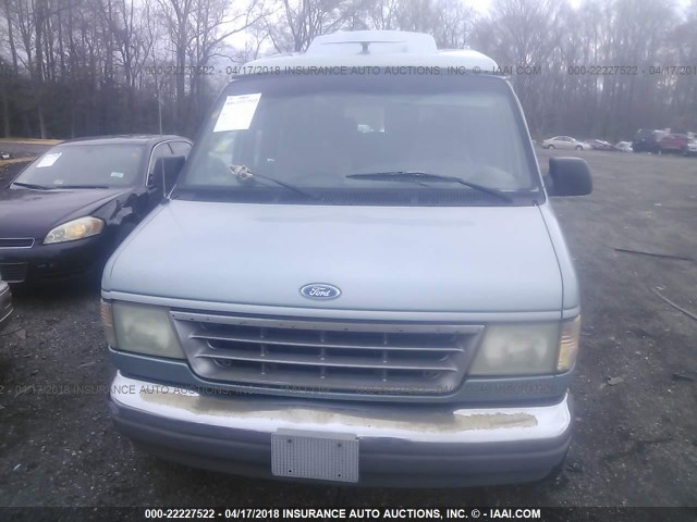 1FDEE14N6SHA01740 - 1995 FORD ECONOLINE E150 VAN BLUE photo 6