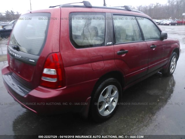 JF1SG656X3H701158 - 2003 SUBARU FORESTER 2.5XS წითელი ფოტო 4