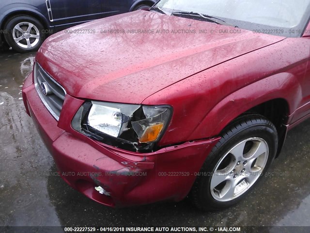 JF1SG656X3H701158 - 2003 SUBARU FORESTER 2.5XS წითელი ფოტო 6