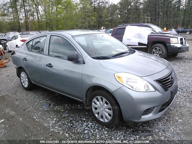 3N1CN7AP3CL833823 - 2012 NISSAN VERSA S/SV/SL GRAY photo 1