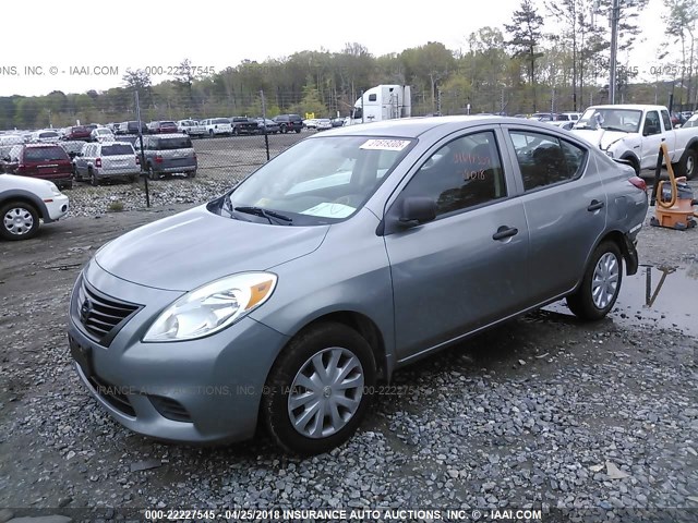 3N1CN7AP3CL833823 - 2012 NISSAN VERSA S/SV/SL GRAY photo 2