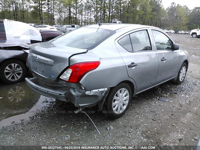 3N1CN7AP3CL833823 - 2012 NISSAN VERSA S/SV/SL GRAY photo 4