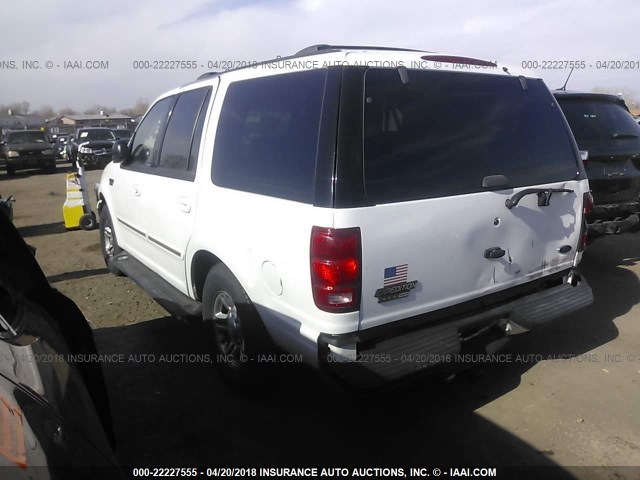 1FMRU15L51LA78340 - 2001 FORD EXPEDITION XLT თეთრი ფოტო 3