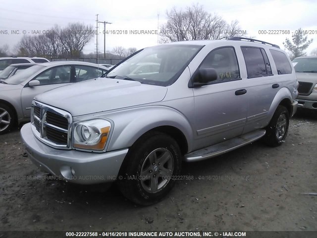 1D4HB58DX4F218468 - 2004 DODGE DURANGO LIMITED SILVER photo 2