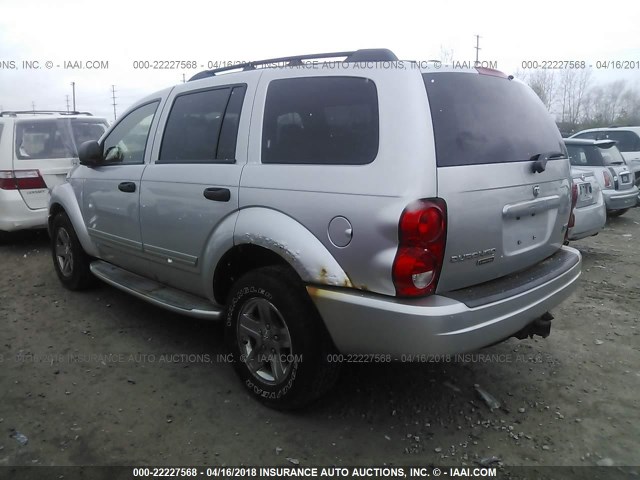 1D4HB58DX4F218468 - 2004 DODGE DURANGO LIMITED SILVER photo 3