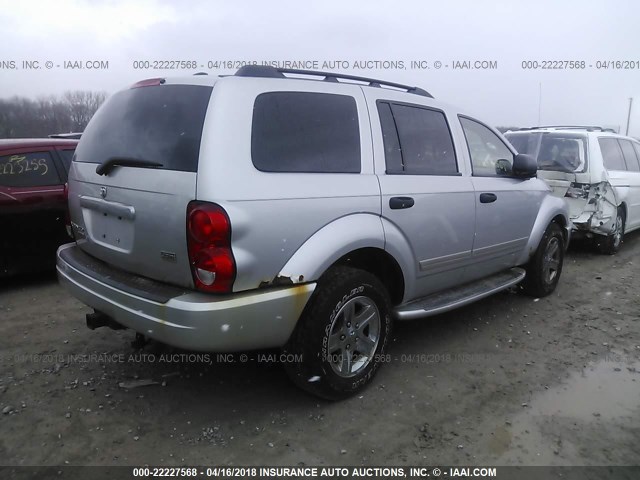 1D4HB58DX4F218468 - 2004 DODGE DURANGO LIMITED SILVER photo 4