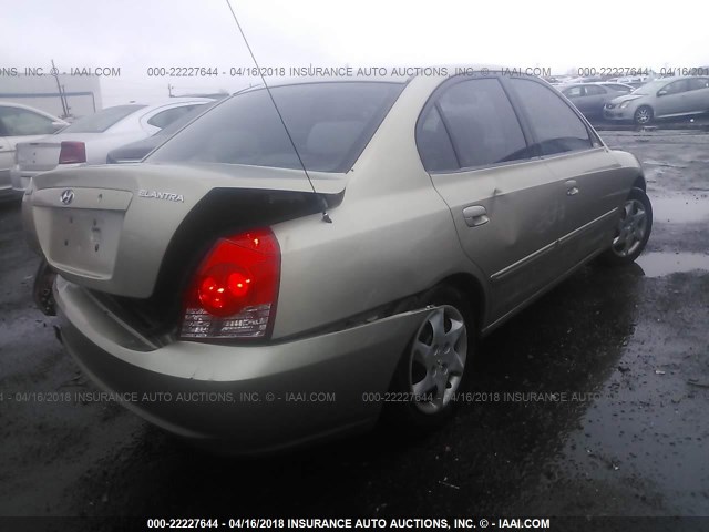 KMHDN46D45U959787 - 2005 HYUNDAI ELANTRA GLS/GT TAN photo 4