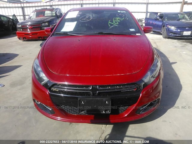 1C3CDFEB1ED791447 - 2014 DODGE DART GT RED photo 6