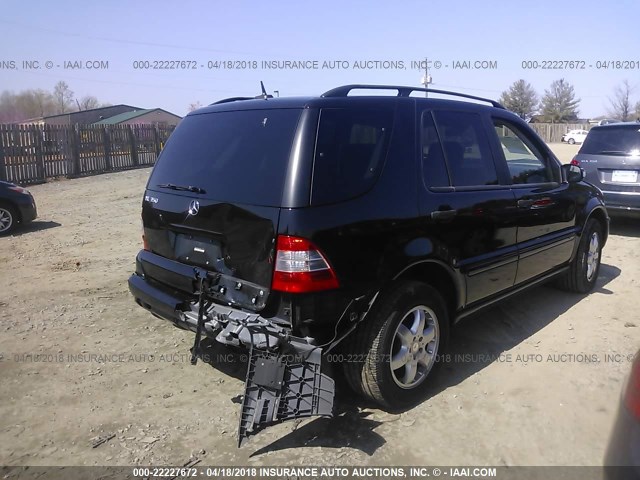 4JGAB57E54A471327 - 2004 MERCEDES-BENZ ML 350 BLACK photo 4