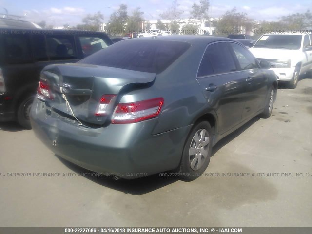 4T1BF3EK3BU722329 - 2011 TOYOTA CAMRY SE/LE/XLE GREEN photo 4