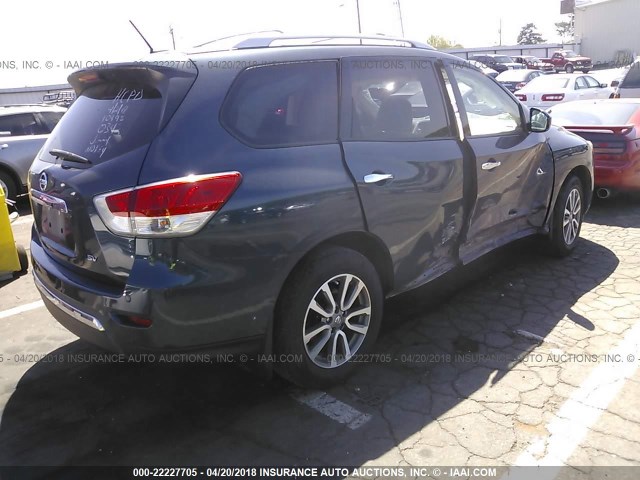 5N1AR2MN5DC650342 - 2013 NISSAN PATHFINDER S/SV/SL/PLATINUM 蓝色 照片 4