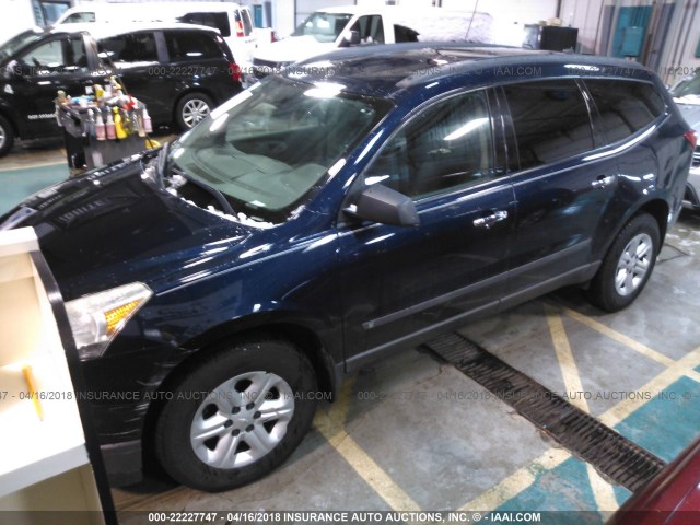 1GNER13D59S171335 - 2009 CHEVROLET TRAVERSE LS BLUE photo 2