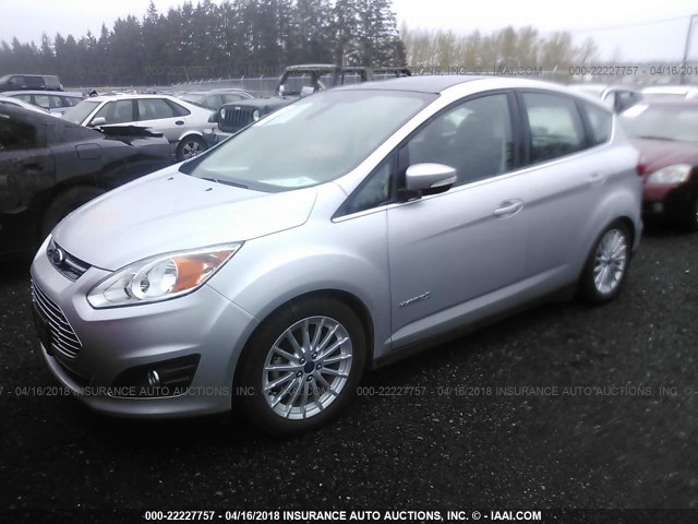 1FADP5BU4EL515413 - 2014 FORD C-MAX SEL SILVER photo 2