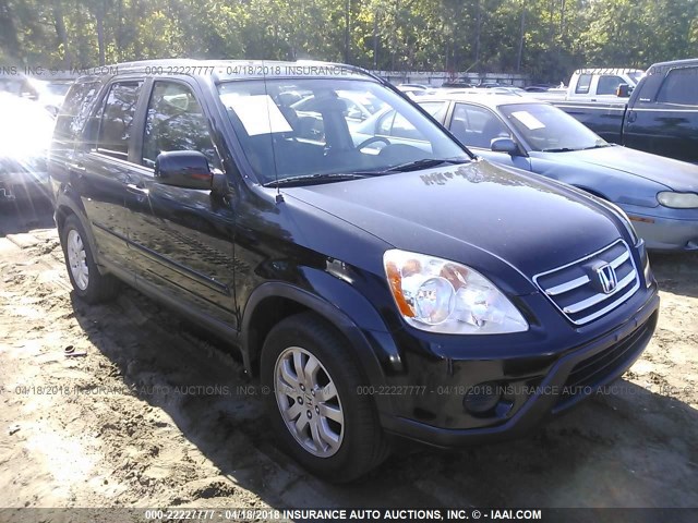 JHLRD78925C061379 - 2005 HONDA CR-V SE/EX BLACK photo 1