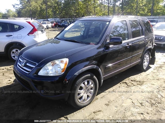 JHLRD78925C061379 - 2005 HONDA CR-V SE/EX BLACK photo 2