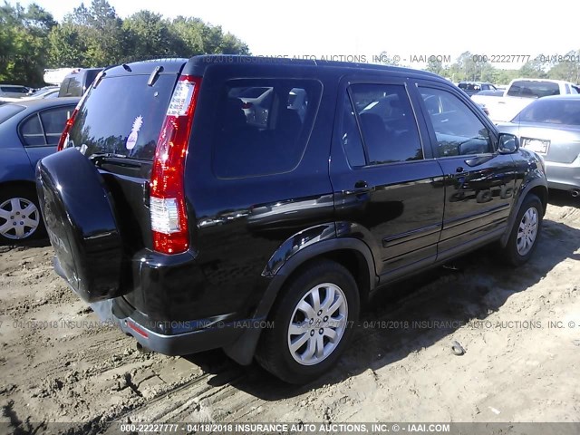 JHLRD78925C061379 - 2005 HONDA CR-V SE/EX BLACK photo 4