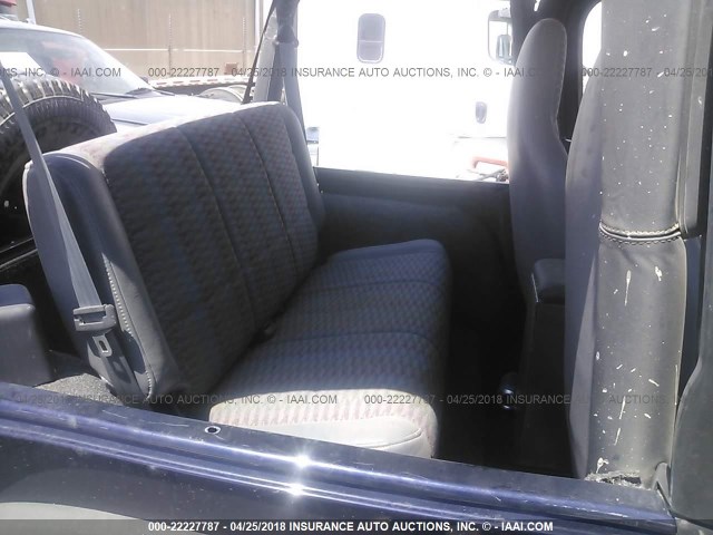 1J4FY29P0WP801035 - 1998 JEEP WRANGLER / TJ SE Dark Blue photo 8