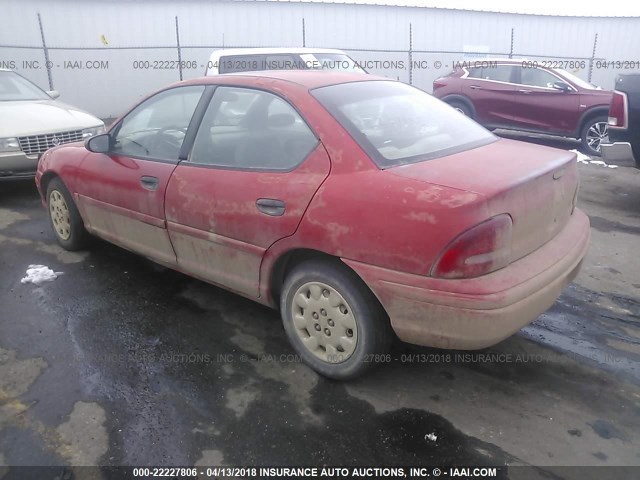 1P3ES47C4WD696600 - 1998 PLYMOUTH NEON HIGHLINE RED photo 3