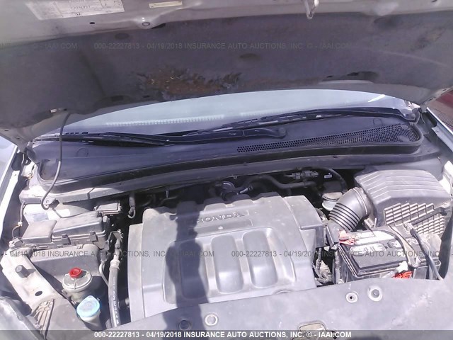 5FNRL38655B043086 - 2005 HONDA ODYSSEY EXL ვერცხლისფერი ფოტო 10