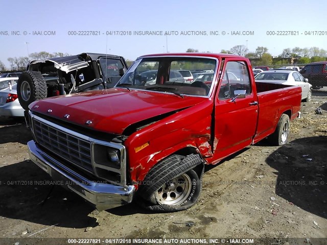1FTCF10E6BNB06407 - 1981 FORD F100 RED photo 2