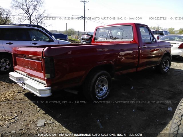 1FTCF10E6BNB06407 - 1981 FORD F100 RED photo 4