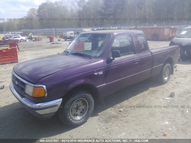 1FTCR14U4RTA85197 - 1994 FORD RANGER SUPER CAB PURPLE photo 2