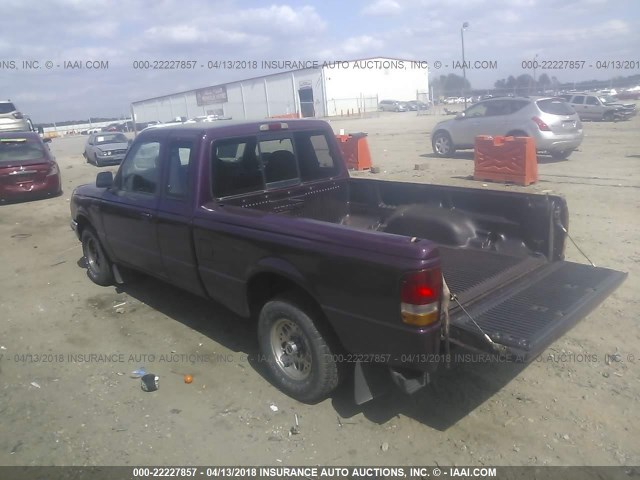 1FTCR14U4RTA85197 - 1994 FORD RANGER SUPER CAB PURPLE photo 3