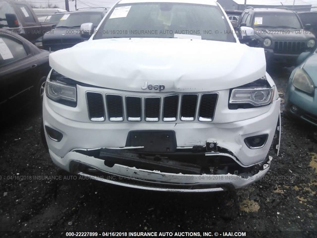 1C4RJFCG4EC265042 - 2014 JEEP GRAND CHEROKEE OVERLAND WHITE photo 6