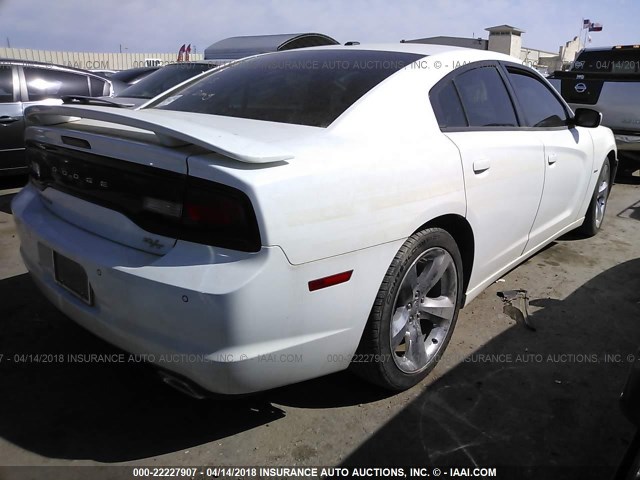 2B3CL5CT5BH567750 - 2011 DODGE CHARGER R/T WHITE photo 4