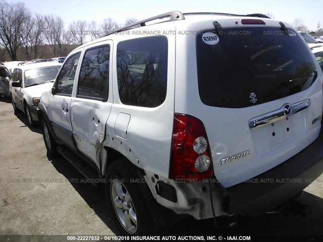 4F2YZ02Z75KM58439 - 2005 MAZDA TRIBUTE I WHITE photo 3