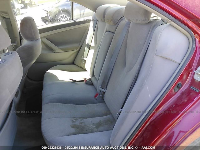 4T1BE46KX7U176501 - 2007 TOYOTA CAMRY NEW GENERAT CE/LE/XLE/SE RED photo 8