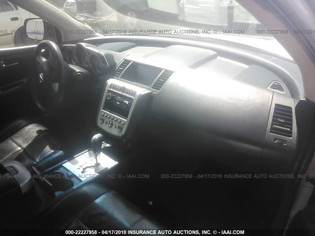 JN8AZ08W57W621717 - 2007 NISSAN MURANO SL/SE/S SILVER photo 5